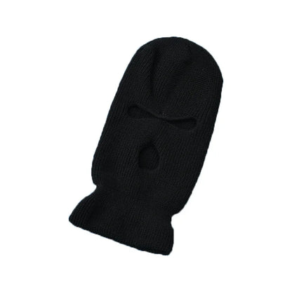 3-Hole Balaclava Ski Mask – Full Face Cover Knit Beanie for Winter & Tactical Use