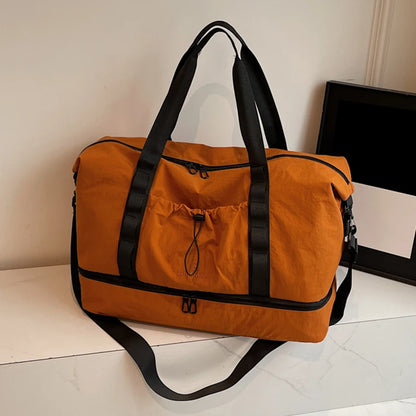 Large Capacity Gym Duffel Bag with Shoe Compartment for Travel & Yoga