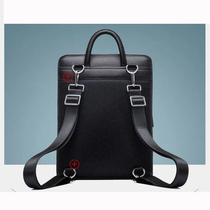 Genuine Leather Men's Backpack – Luxury Large Laptop Bag