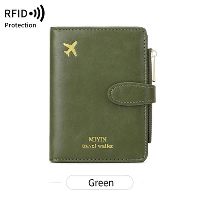 RFID Passport Holder Wallet – Large PU Leather Travel Card Organizer