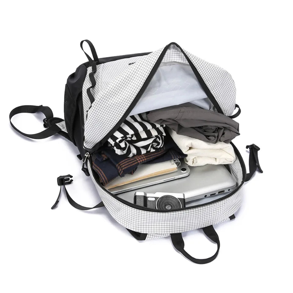 Large Capacity Hiking Backpack with Reflective Strip & Rescue Whistle