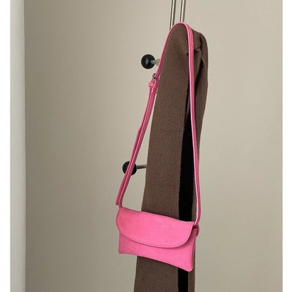 Suede Crossbody Phone Bag for Women – Lightweight Mini Shoulder Bag with Key Holder
