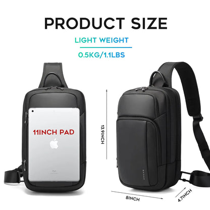 Bange Anti-Theft Sling Bag – Waterproof Crossbody Chest Bag for Men