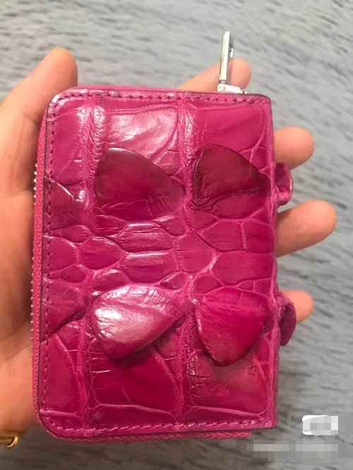 Genuine Crocodile Leather Multi-Slot Card Wallet for Women