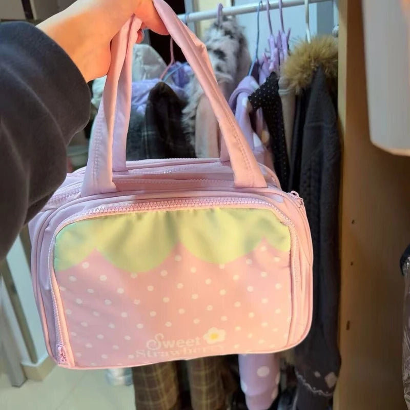 Large Capacity Makeup Bag with Dividers – Musical Notes Design