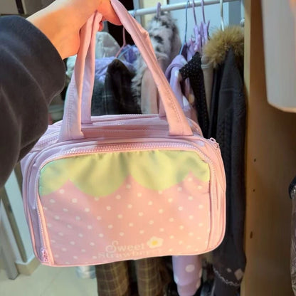 Large Capacity Makeup Bag with Dividers – Musical Notes Design