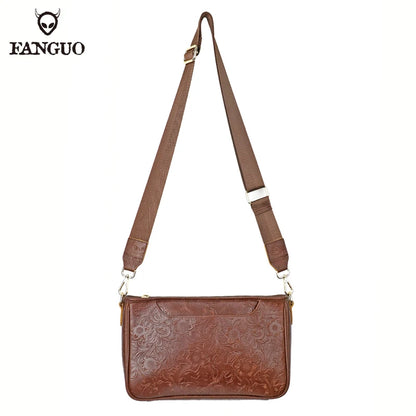 Handmade Genuine Leather Crossbody Messenger Bag for Men