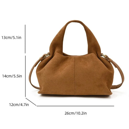 Faux Suede Mini Handbag – Luxury Women's Top-Handle Bag