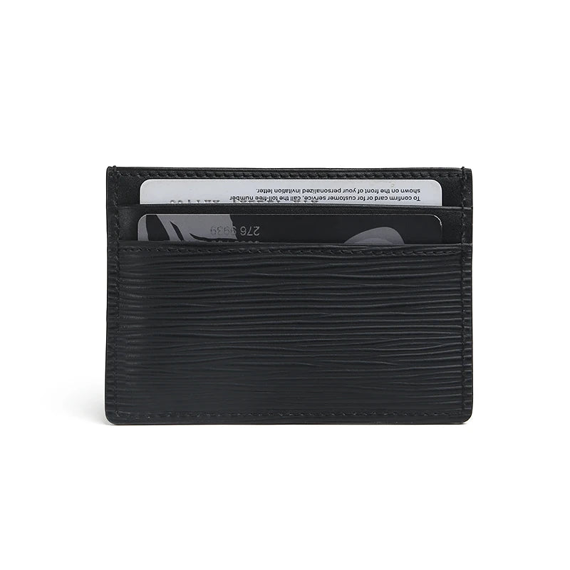 Epi Leather Card Holder Wallet – Custom Name Engraved