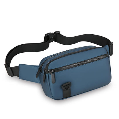 Men's Waterproof Sling Bag – Large Capacity PU Leather Crossbody