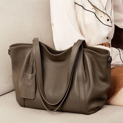 Genuine Leather Large Tote Bag for Women – Luxury Shoulder Handbag