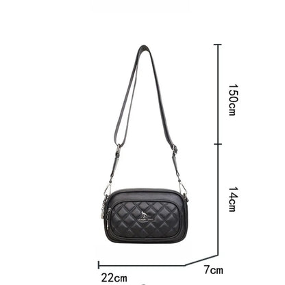 Luxury Quilted Crossbody Bag for Women – Soft PU Leather Shoulder Purse