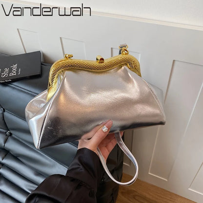 Luxury Evening Clutch Bag – Women's Elegant Chain Purse for Wedding & Party