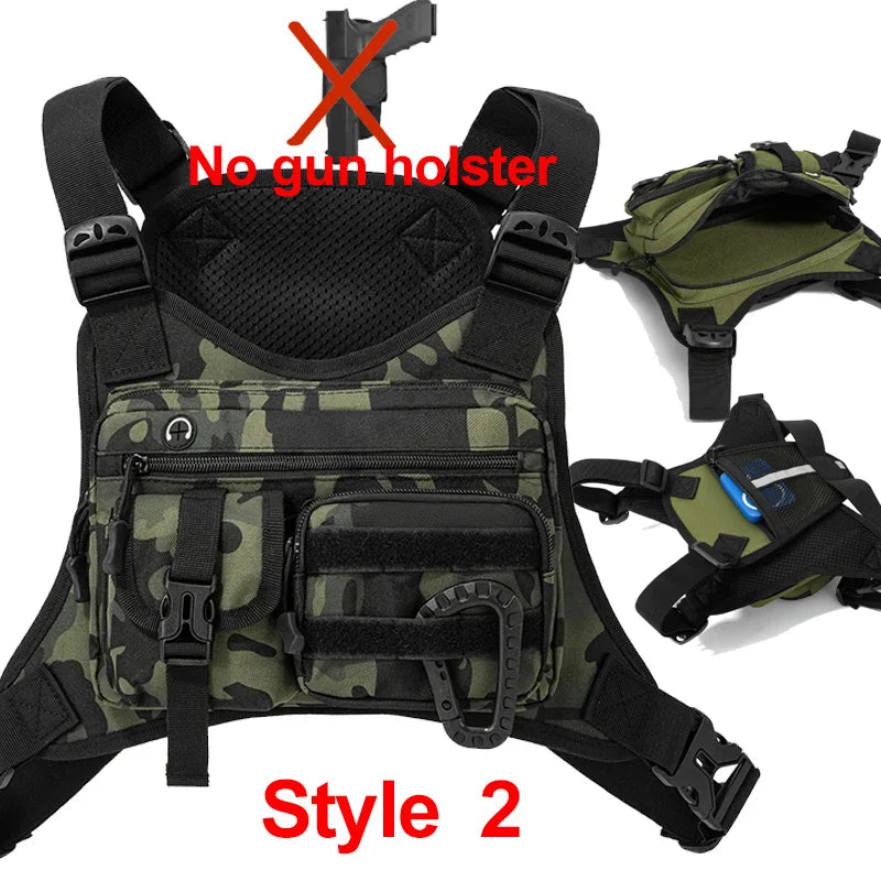 Tactical Chest Rig Vest Bag – Outdoor Running, Hiking & Hunting Pack