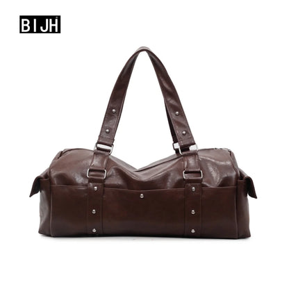 Leather Gym Bag – Men's Large Travel Duffel Bag for Outdoor & Sport