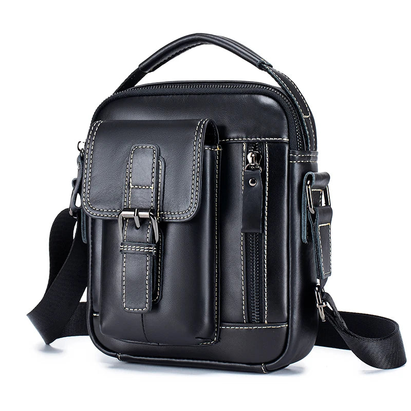 Genuine Leather Shoulder Bag for Men – Small Crossbody Bag