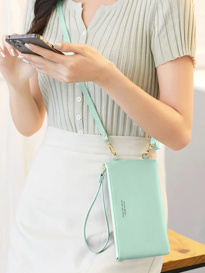 Touchscreen Phone Wallet Crossbody Bag for Women – PU Leather