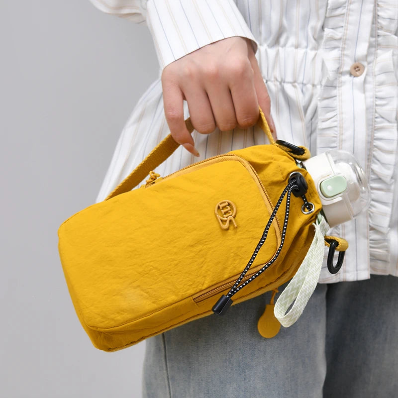 Water Bottle Crossbody Bag – Portable Drawstring Carrier
