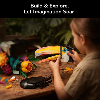 Toucan Bird Building Blocks Set – 3D Animal MOC Brick Model