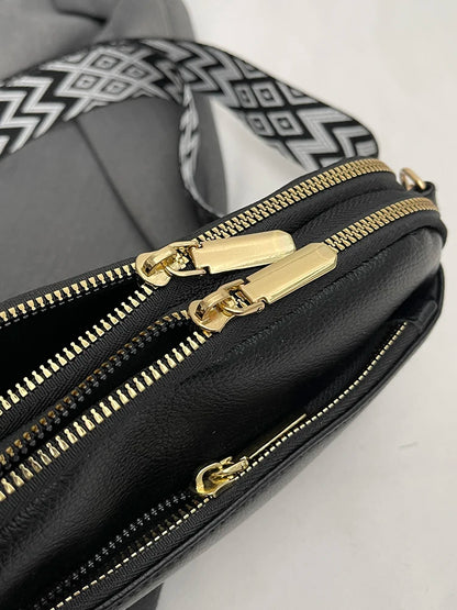 Vegan Leather Crossbody Bag for Women – Minimalist PU Shoulder Bag