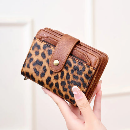 Leopard Print Women's Wallet – Multi-Card Slot Coin Purse