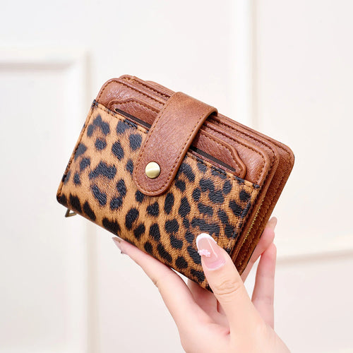 Leopard Print Women's Wallet – Multi-Card Slot Coin Purse