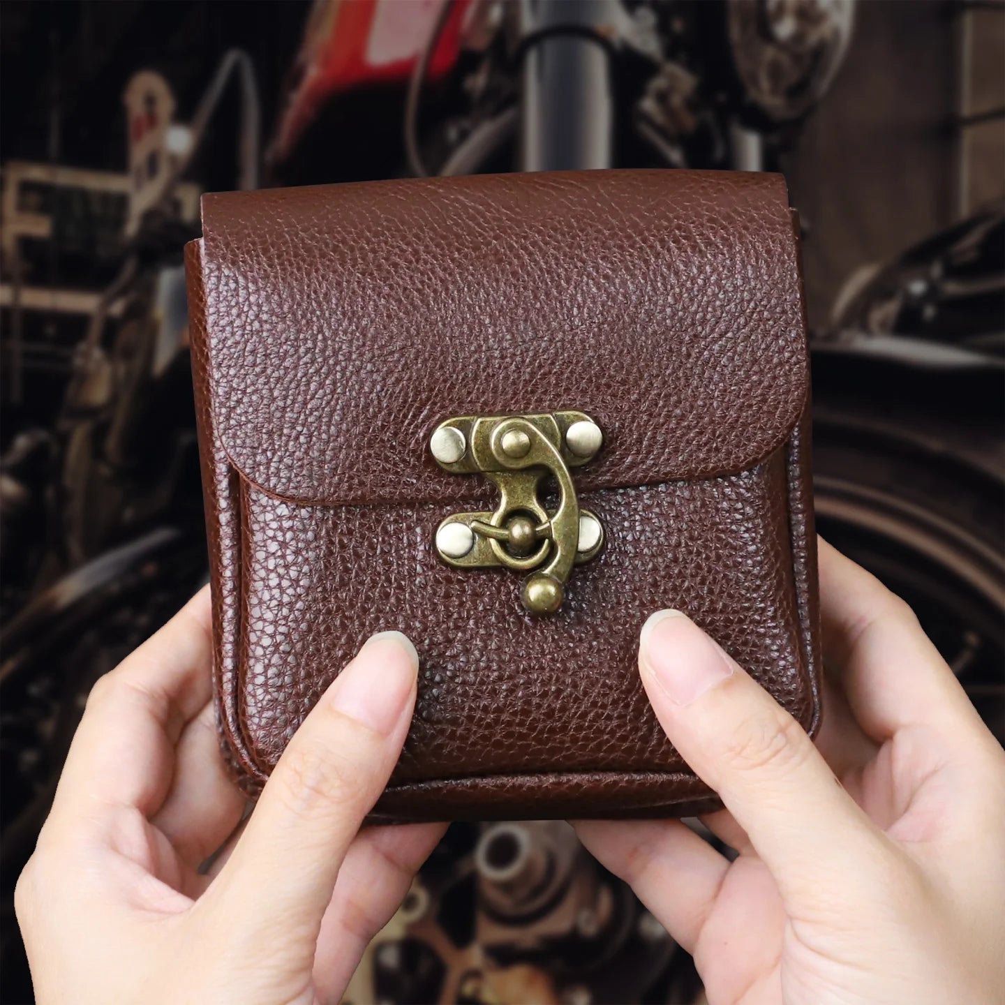 Genuine Leather Belt Bag Waist Pouch for Men