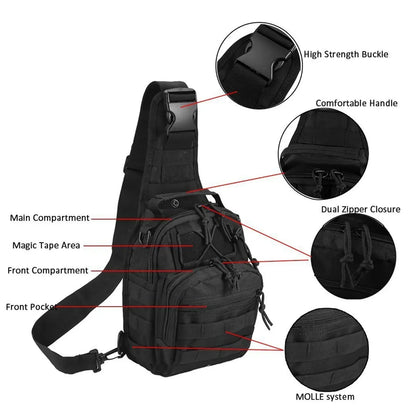 Tactical Sling Bag – MOLLE EDC Shoulder Pack