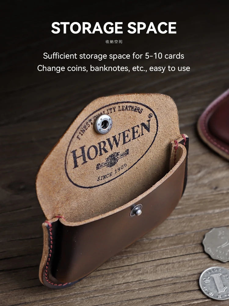 Horween Chromexcel Leather Coin Purse & Card Holder Wallet