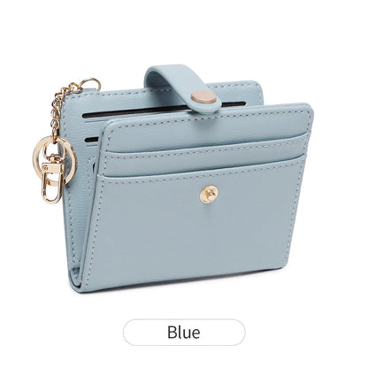 RFID Blocking Slim Bifold Card Wallet with Keychain – Women
