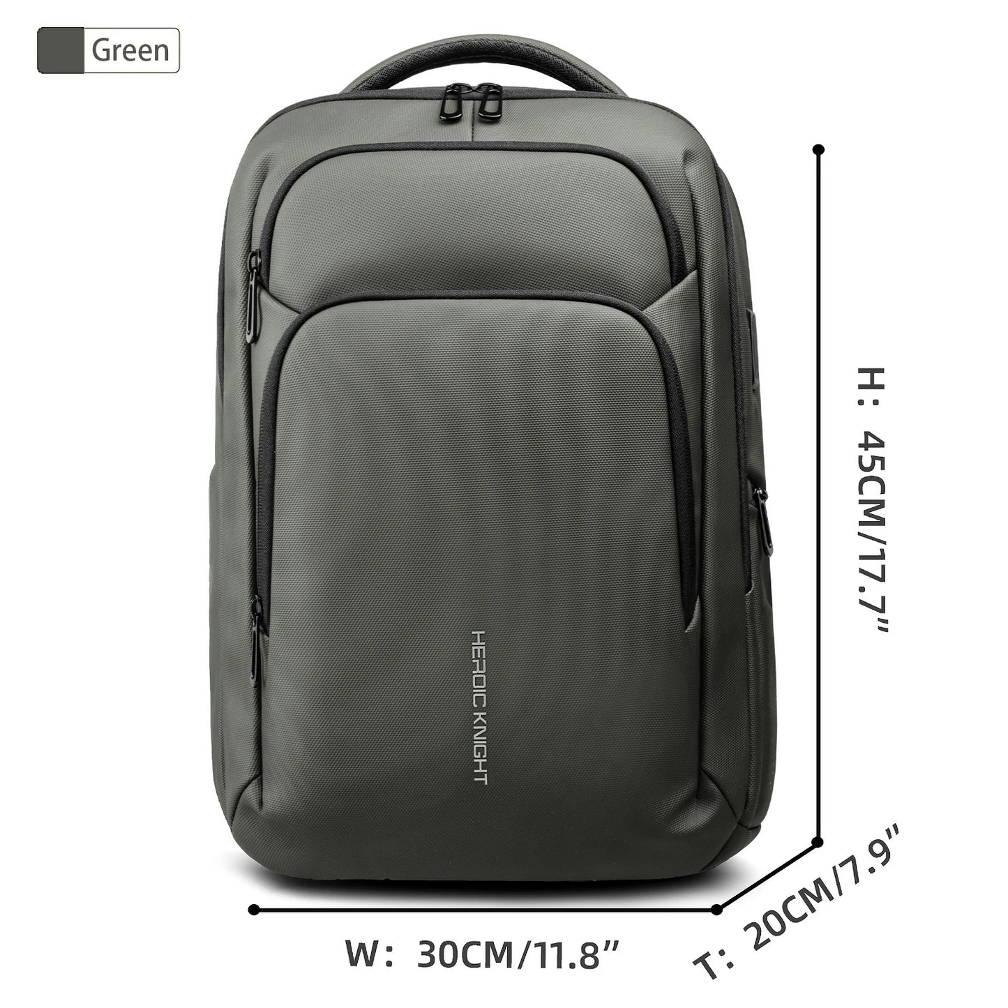 17.3" Laptop Backpack – Waterproof Business Travel Bag with USB Port