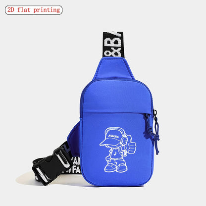 Men's Chest Bag with Music Boy 2D Print – Crossbody Sling Bag