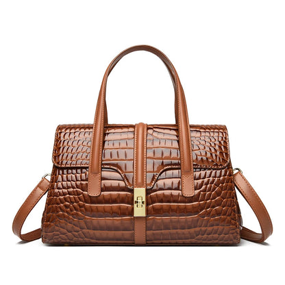 Luxury Tote Handbag for Women – Crocodile Patent Leather