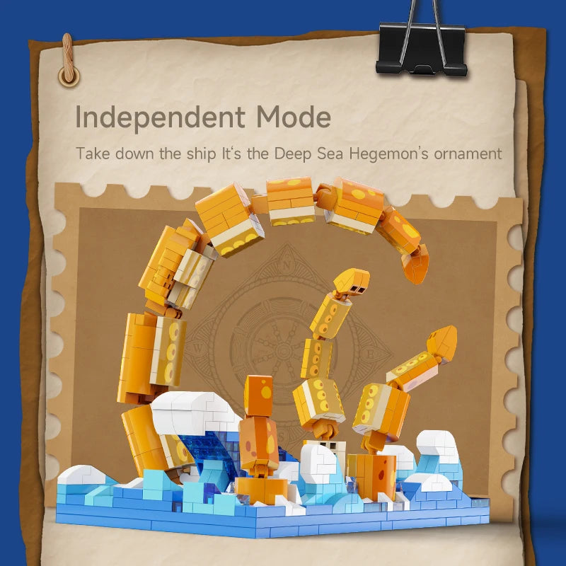 Kraken Attack Pirate Ship MOC Building Blocks Set