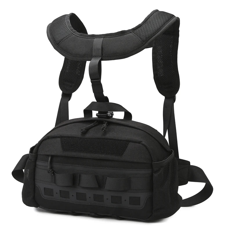 Tactical Fishing Vest Chest Bag – MOLLE Outdoor Pack