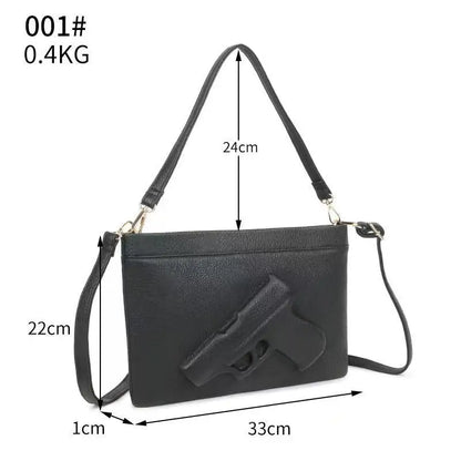 Leather Crossbody Clutch Bag for Women – Edgy Shoulder Purse