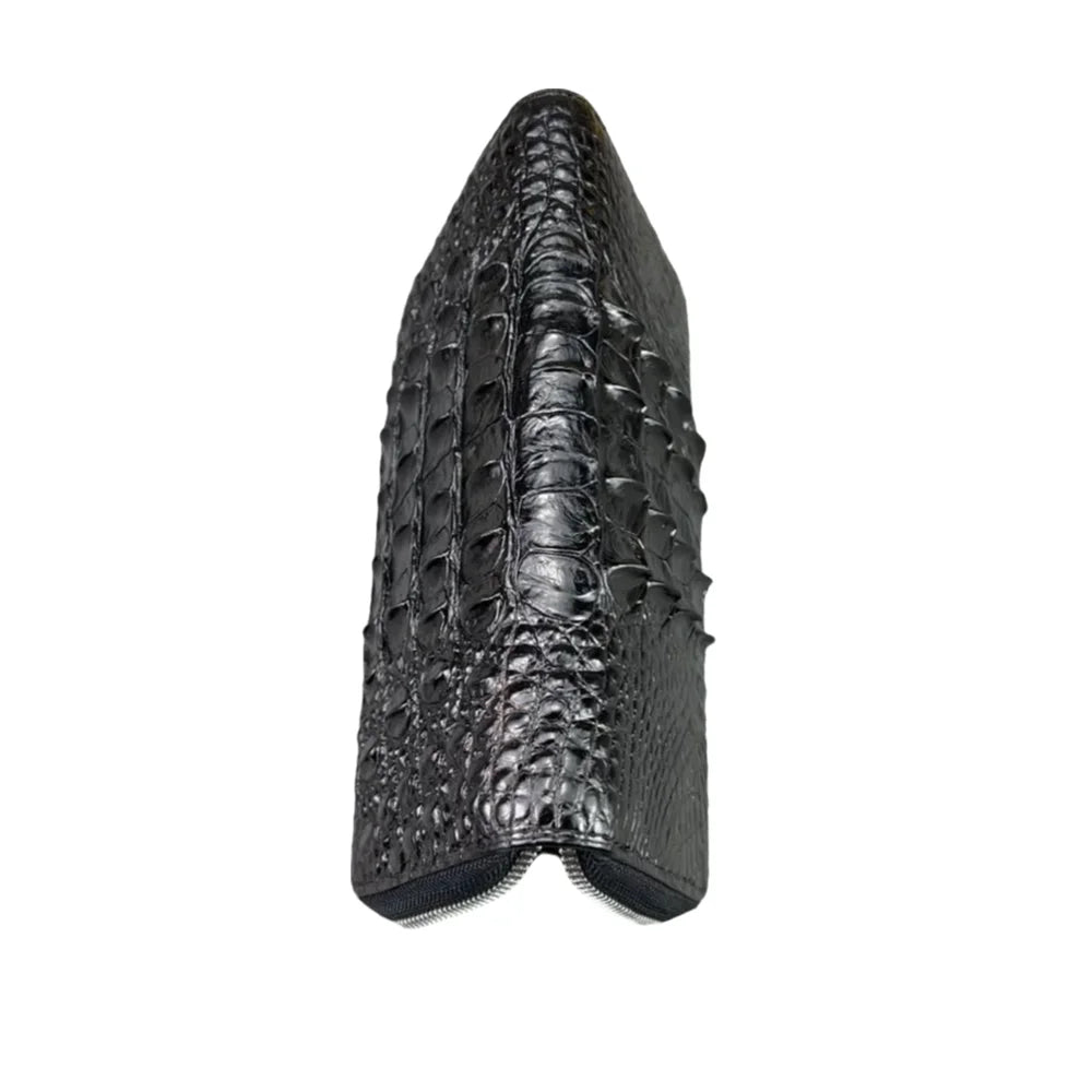 Crocodile Leather Men's Long Wallet – Luxury Zipper Clutch