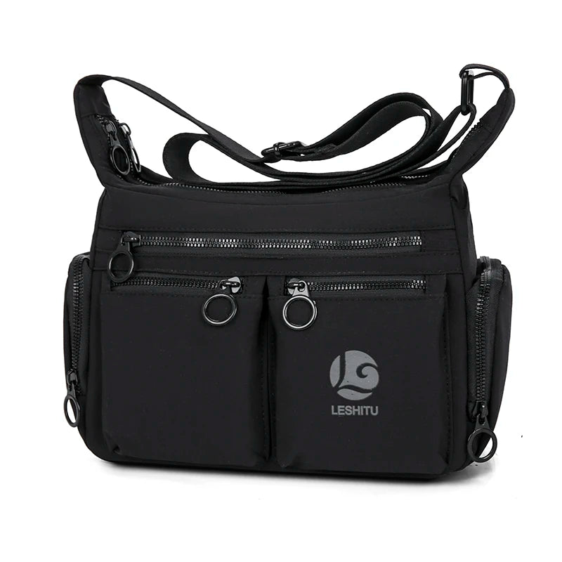 Unisex Water-Resistant Crossbody Sling Bag – Large Capacity Multi-Pocket