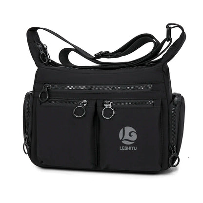Unisex Water-Resistant Crossbody Sling Bag – Large Capacity Multi-Pocket