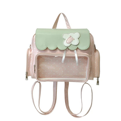 Strawberry Ita Bag – Large Capacity Color-Block Shoulder Tote for College