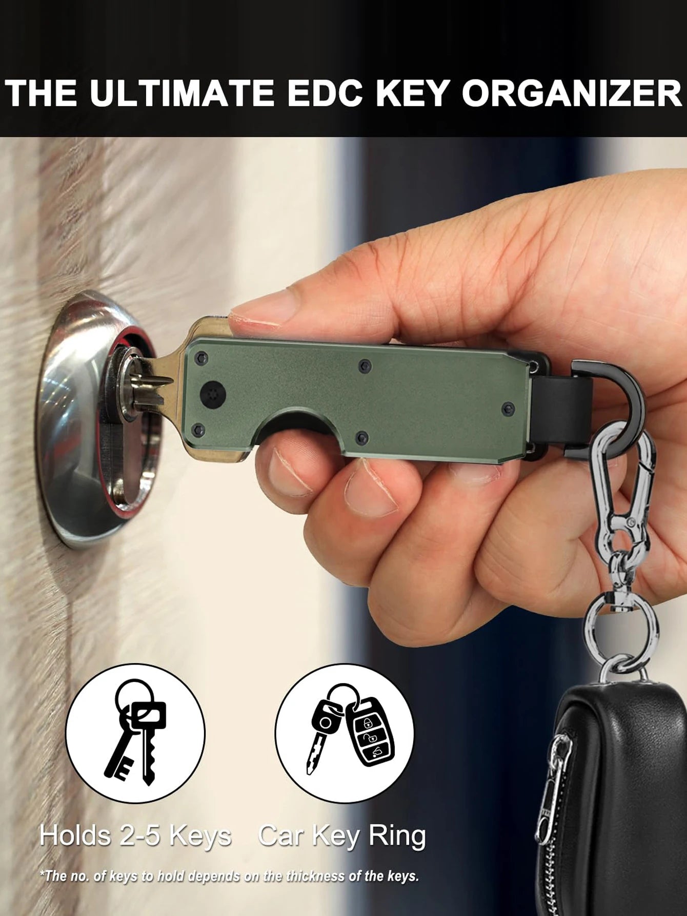 Compact Aluminum Key Organizer Holder – Smart Keychain