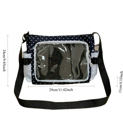 Itabag Large Capacity Crossbody Bag Clear Window Star Print