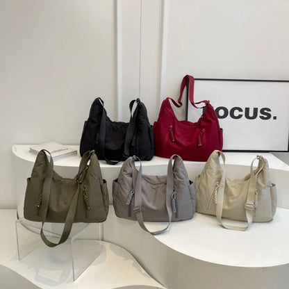 Women's Nylon Crossbody Shoulder Bag – Lightweight Travel Commuter Tote