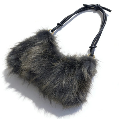 Faux Fur Shoulder Bag — Luxury Tote & Clutch Purse for Women