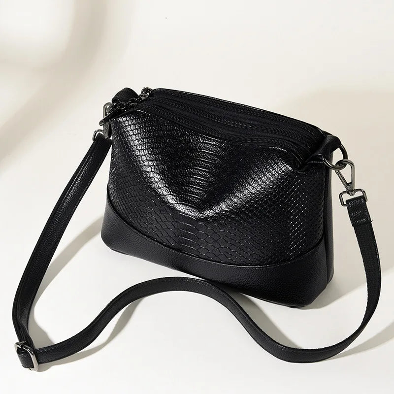Crocodile Crossbody Bag for Women – Retro PU Leather Shoulder Purse