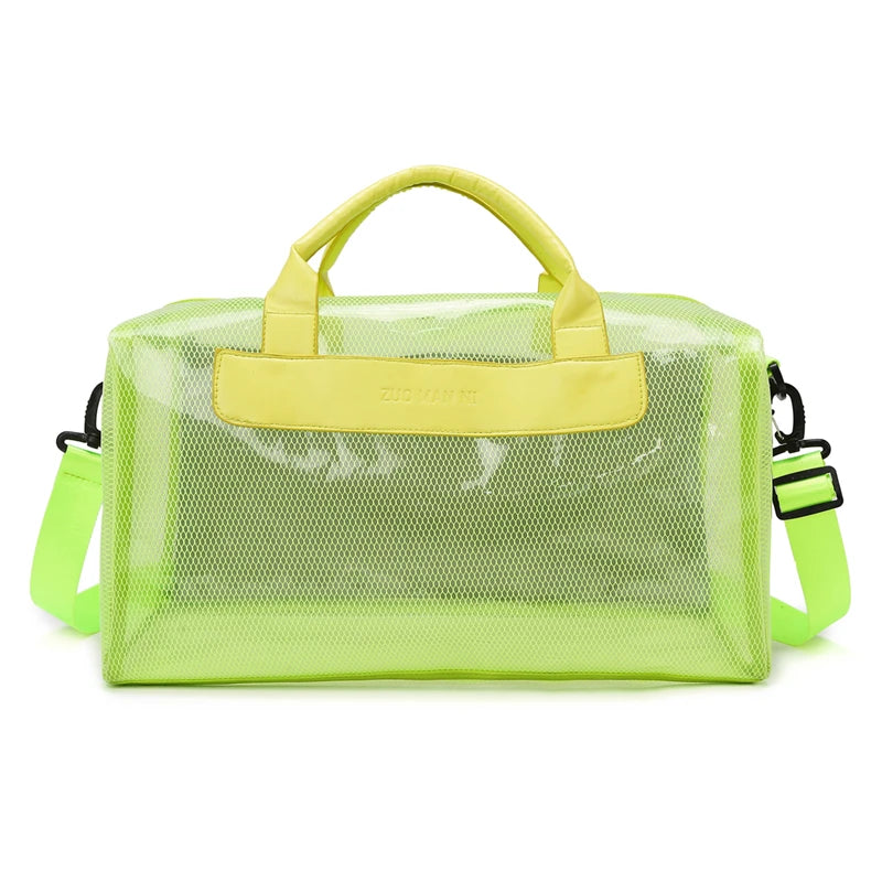 Waterproof Transparent Mesh Duffle Bag for Gym & Travel