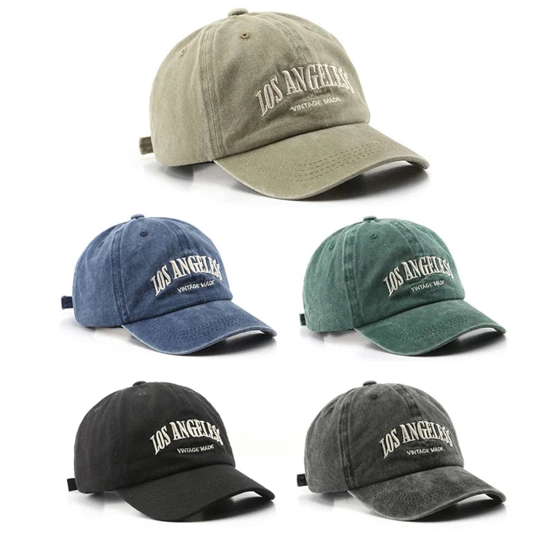 Embroidered Cotton Baseball Cap – Unisex Retro Snapback Hat