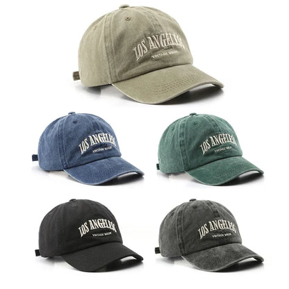 Embroidered Cotton Baseball Cap – Unisex Retro Snapback Hat