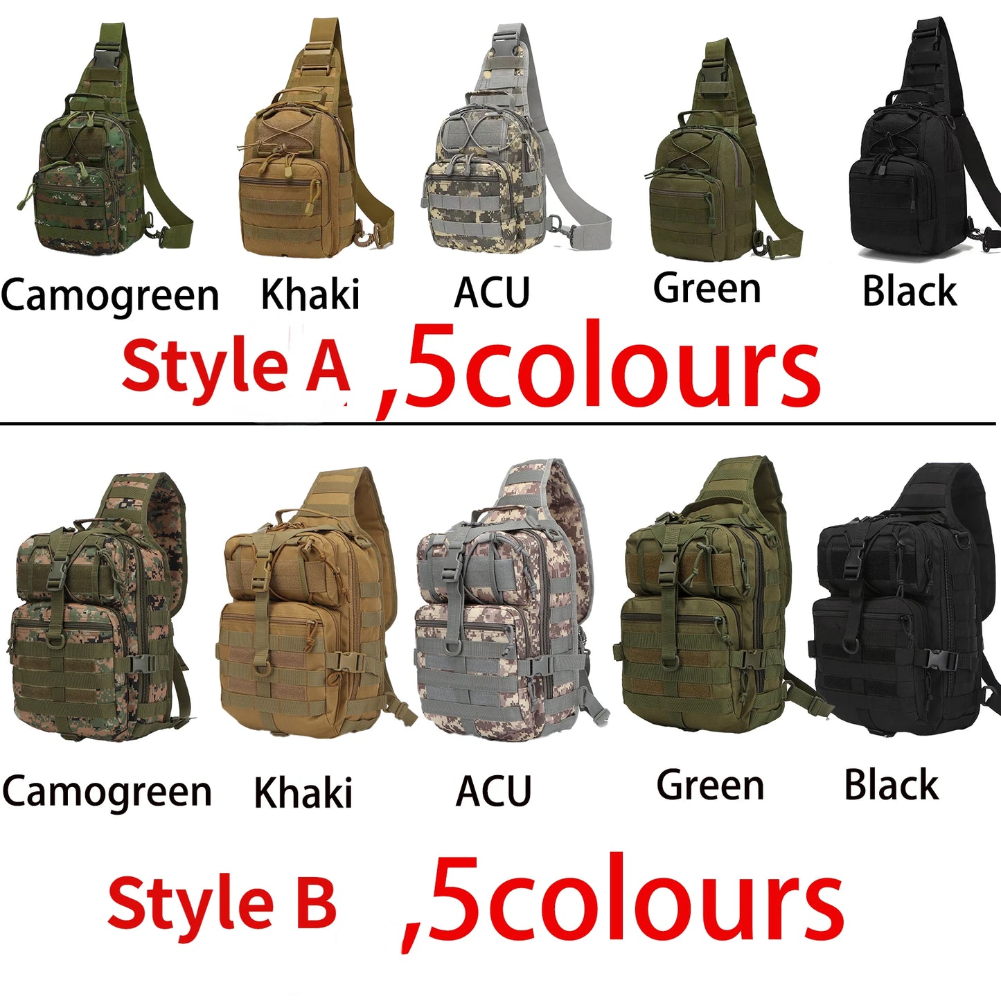 Tactical Sling Backpack Waterproof EDC Assault Pack Outdoor Camping