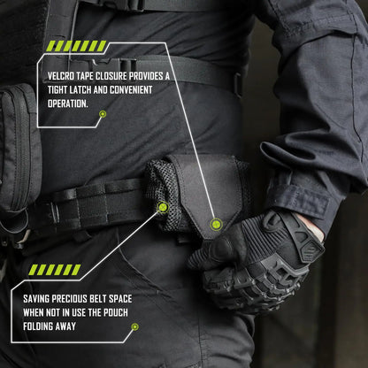 Tactical Magazine Dump Pouch – Roll-Up Mesh MOLLE Utility Bag